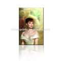 Audrey Hepburn Art en toile / Belle peinture en tissu Lady / Peinture à l&#39;huile décorative